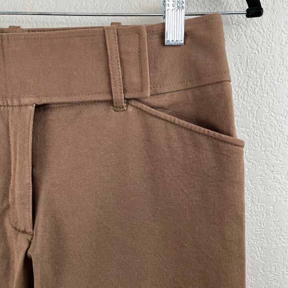 Max Studio Mid-Rise Straight Leg Stretchy Brown Pants NWT Size 0 - Picture 6 of 13